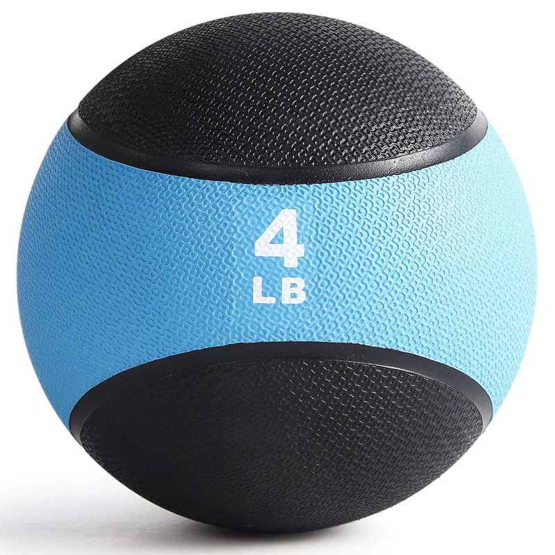 RitFit Weighted Medicine Ball - Non-Slip Rubber Shell & Dual Texture Grip - Workout Exercise Ball for Core Strength, Balance Training, Coordination Fitness - Multiple Weights & Colors - Image 1